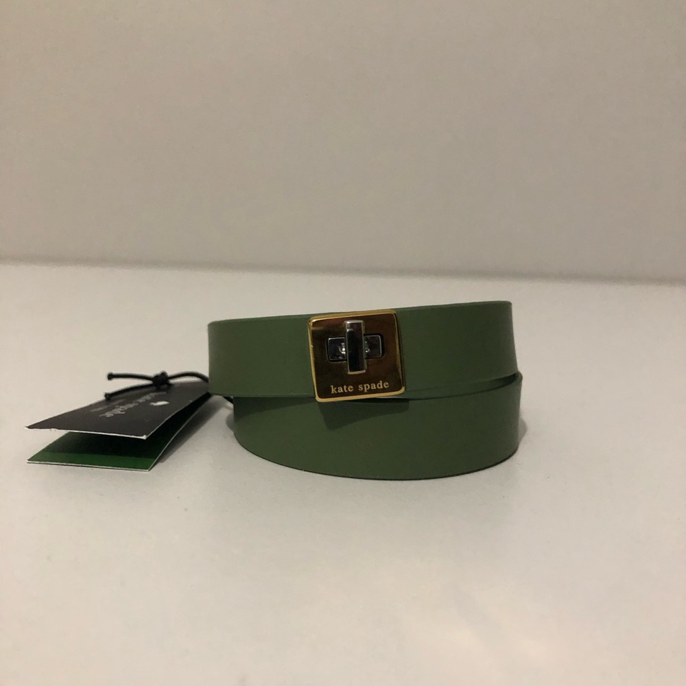 NWT Kate Spade Phoebe Olive Green Double Wrap Bracelet